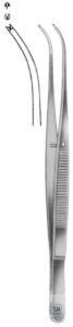 Tissue forceps, 120 mm,  Semken, curved. unitd, 1:2 hook Tissue forceps, 120...