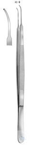 Mikro-Pinzette, Gerald, chir., , gebogen, 175 mm