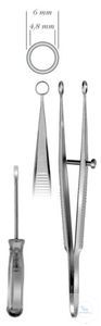 Cross action seizing forceps for tissue and,  tumours, No. 1, 90 mm Cross...