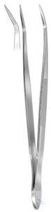 Forceps, 18/8, 105 mm, sharp,  curved. unitd, simple type