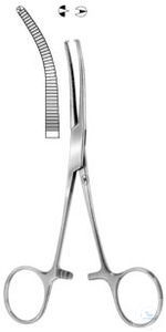 Arterienklemme, Kocher (Ochsner), gebogen, 1:2 Haken, 140 mm