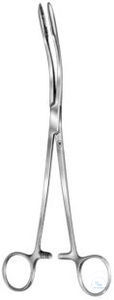 Dressing forceps, Gross-Maier, with ratchet, curved. unitd, 200 mm