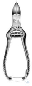 Nail nippers, 110 mm, stainless steel