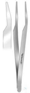 Forceps of watch-spring sheet, blunt, 100 mm Forceps of watch-spring sheet,...