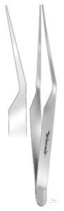 Forceps of watch-spring sheet, sharp, 100 mm Forceps of watch-spring sheet,...