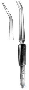 Soldering forceps, curved,,  cross action, 160 mm Soldering forceps, curved,,...