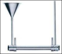 Flow through sample tubes (stainless steel) Polarimeter tubes with funnel and...