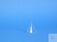 Trechter, soda-kalk-glas, rand diameter 100 mm hoek 60° met korte steel