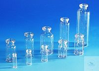 Chromatografie flesjes met rolrand, 20 ml, 75 x 23 mm, helder glas, borosilicaatglas van de 1ste...