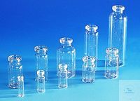 Chromatography vials with beaded rim, 10 ml, 55 x 20 mm, clear glass, borosilicate glass of 1st...