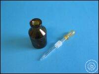 Dropper bottle, amber glass, 50 ml Conical shoulder bottles made of clear or amber glass, with...