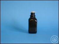 Vierkant-Schraubflasche Braunglas GL 45, 1000 ml