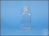 Vierkant-Schraubflasche Klarglas GL 60, 1000 ml weithalsig mit Gewinde kurze Form, aus...