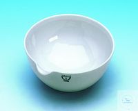 Evaporating dish porcelain, 109/5, with spout, Ø 115 mm, form B, hemispherical Evaporating...