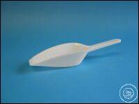 Industrial scoop, white polyethylene (HDPE), volume 25 ml, length 135 mm