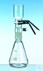 IDL filtratieapparaat met fles 2 l, complete eenheid met klem, borosilicaatglas Borosilicaatglas...