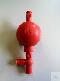 Pipetpeer standaard model, voor pipetten tot 100 ml Pipetpeer PIPO uit natuurrubber, rood,...