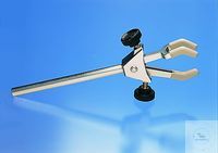Duralumin clamp with PVC-coated jaws, with 2 wheel screws, length approx. 230 mm, for diameters...
