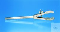 Burette clamp with PVC-coated jaws, length approx. 210 mm, range 0 to 45 mm, die-cast zinc, chromed
