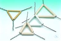 Triangles pour creusets, fil en acier, zingué, 60 mm, avec tubes en argile