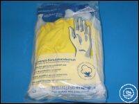 Safety gloves size 10/XL latex yellow, pack of 10 pair Protective Gloves, IDL  Light-weight...