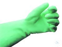 Safety gloves nitrile, size 8, green, pack of 12 pieces Protective Gloves Made of Nitrile, IDL...