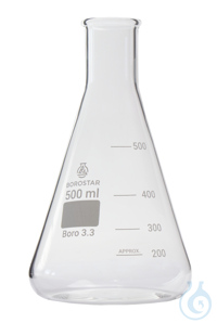Borostar Erlenmeyerkolben EH 500ml Boro 3.3 
 
Der Borostar Erlenmeyerkolben aus Borosilikatglas...