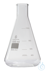 Borostar Erlenmeyerkolben EH 1000ml Boro 3. 
 
Der Borostar Erlenmeyerkolben aus Borosilikatglas...