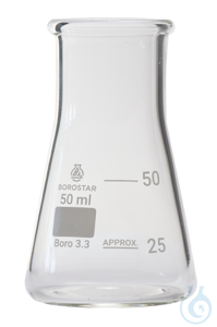 Borostar Erlenmeyerkolben WH 50ml Boro 3.3 
 
Der Erlenmeyerkolben aus hochwertigem...