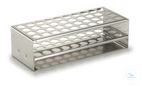 Test tube rack 18/8 steel, 4 x 12 holes of 14 mm Test Tube Racks, IDL  Test tube racks made of...