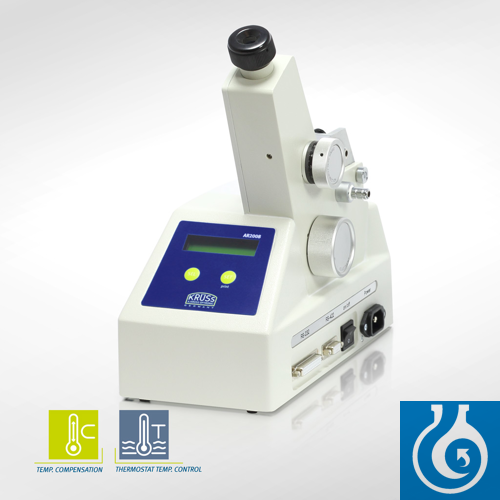 Digital Abbe refractometer with connections for...