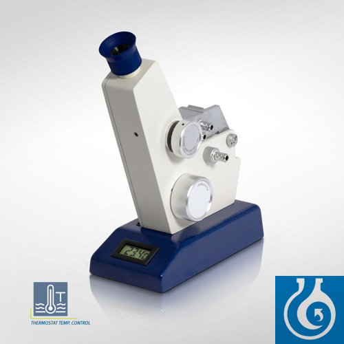 Abbe refractometer in sturdy housing with light...