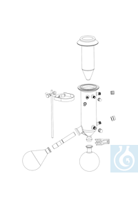 Jeu de verres G5 NS 29/32 Piège à froid pour solvants à bas point d'ébullition ; refroidisseur de...