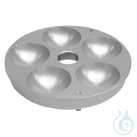 Monoblok voor 5 x 250 ml kolven Opzetstuk voor max. 5 rondbodemkolven 250...