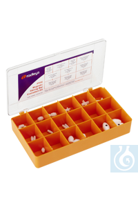 Magnetische roerstaven Evaluatieset voor kolven (10 stuks) 10 stuks  kruisvormig, ovaal, elliptisch