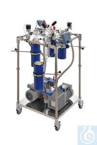 Double-vacuum pump stand for fine vacuum, complete Double vacuum pump stand...