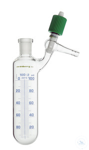 Schlenk-buis, 250 ml, huls NS 14,5/23, lateraal HV-PTFE-ventiel 0 - 8 mm, gegradueerd...