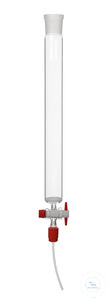 Chromatography column, FH 750 mm, I-Ø 70 mm, socket size 45/40, thread GL 14 (type B), frit Por....