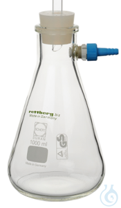 Saugflasche, 2000 ml, vakuumfest, für Filtrationsgerät, Borosilikatglas 3.3