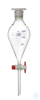 Separatory funnel, 500 ml, conical, grad., PTFE plug size 14,5/4 mm, PE-stopper size 29/32...