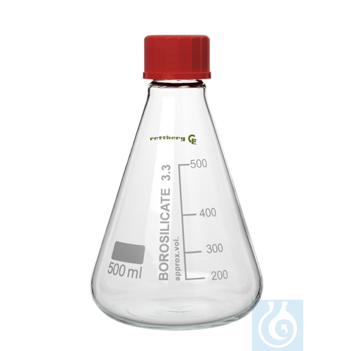 Erlenmeyer flask, 50 ml, GL 25, with screw cap