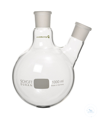 13Panašios prekės 2-neck round bottom flask, 25 ml, mn size 14,5/23, sn size 14,5/23 (20°...