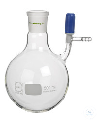 10Panašios prekės Nitrogen flask, 25 ml, socket size 14,5/23, side PTFE-valve 0 - 3 mm, hose...