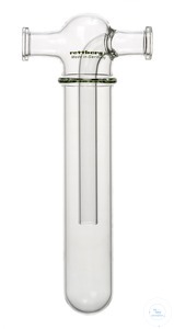 Piège à glace, 500 ml, monobloc, raccords latéraux avec bride en verre DN 25, verre borosilicaté 3.3