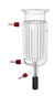 Reaction vessel, 100 ml, DN 60, with groove, round bottom, run-off valve, temp.-jacket, solid...
