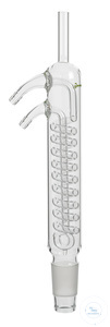 Dimrothkühler für Extraktor 30 ml, Kern NS 29/32, mit einfacher Kühlspirale, Borosilikatglas 3.3