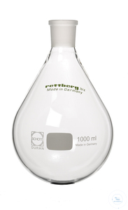 Ballon d'évaporation rotatif, 1000 ml, manchon NS 29/32, piriforme, centré, verre borosilicaté 3.3