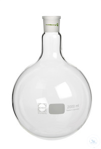 Ballon d'évaporation rotatif, 4000 ml, manchon NS 29/32, centré, rond, verre borosilicaté 3.3