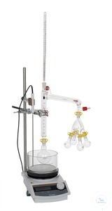 Micro distilling apparatus, complete unit Micro distilling apparatus consisting of: Vigreux...