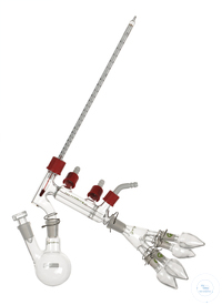 Kurzweg-Destillations-Apparatur für Mikromengen, mit modifizierter Claisen-Destillations-Brücke...